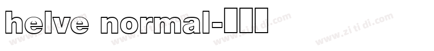 helve normal字体转换